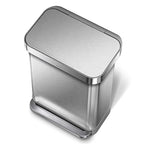 simplehuman 55 Liter / 14.5 Gallon Rectangular Hands-Free Kitchen Step Trash Can - Image 4
