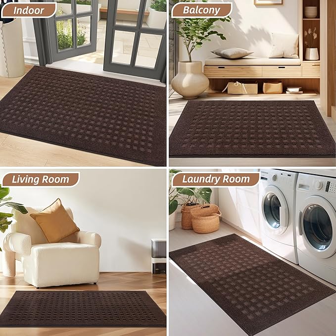 BEQHAUSE Waffle Door Mats Indoor 32"x48", Dog Mat - Image 8