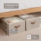 StorageWorks Under Bed Storage Bins, 90L Clothes Organizer - Image 3