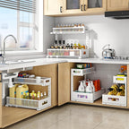 2 Pack 17IN Depth Under Sink Storage Organizer, Large 2-Tier Elegant Mesh Pull - Image 6