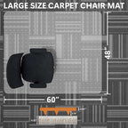Large Chair Mat for Carpet, Easy Glide Plastic Carpet Floor Protector Mat for - Image 2
