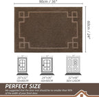 BEQHAUSE Door Mat 24" x 36", Non-Slip Door Mats Indoor Entryway Rugs Washable - Image 2