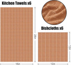 Homaxy Microfiber Kitchen Towels and Dishcloths Set, 12 Pack Soft and Absorbent - Image 6
