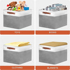 13in Open Fabric Storage Basket - Image 5