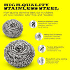 6 Pcs Simba Stainless Steel Wool Scrubber Pads - Image 3