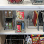 Simple Houseware 2-Tier Spice Rack Slide Out Wire Basket Drawer Organizer - Image 2