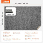 VEVOR - Slip-Resistant Rug Pad - Protective Cushioning Carpet Pad - 5' x 8' - - Image 7