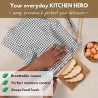 Native Fab 4 Pack Gingham Plaid Kitchen Towels 16"x26" - Image 6