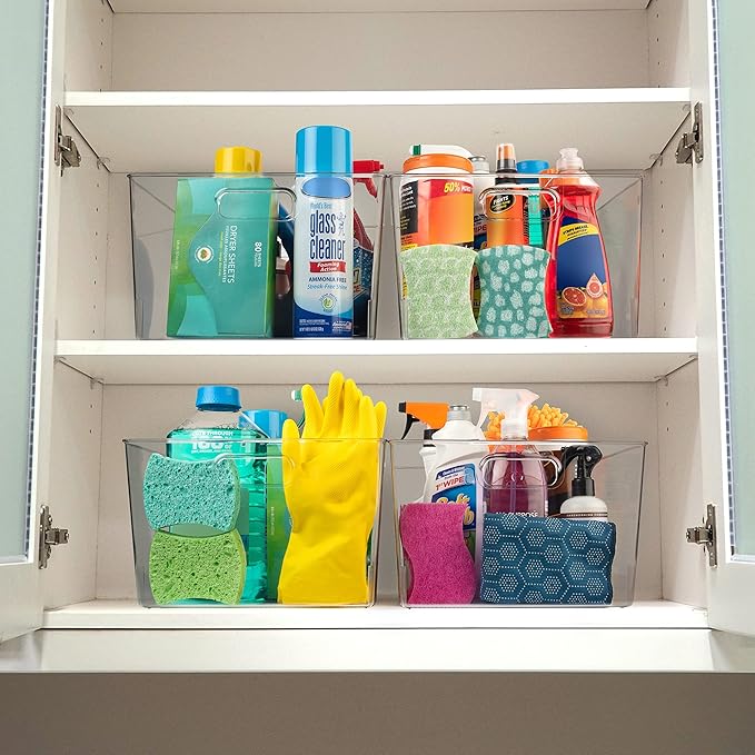ClearSpace Clear Plastic Storage Bins – XL 4 Pack Perfect - Image 2