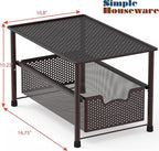 Simple Houseware Stackable Under Sink Cabinet Sliding Basket Organizer Drawer - Image 3