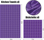 Homaxy Microfiber Kitchen Towels and Dishcloths Set, 16 Pack Soft and Absorbent - Image 6