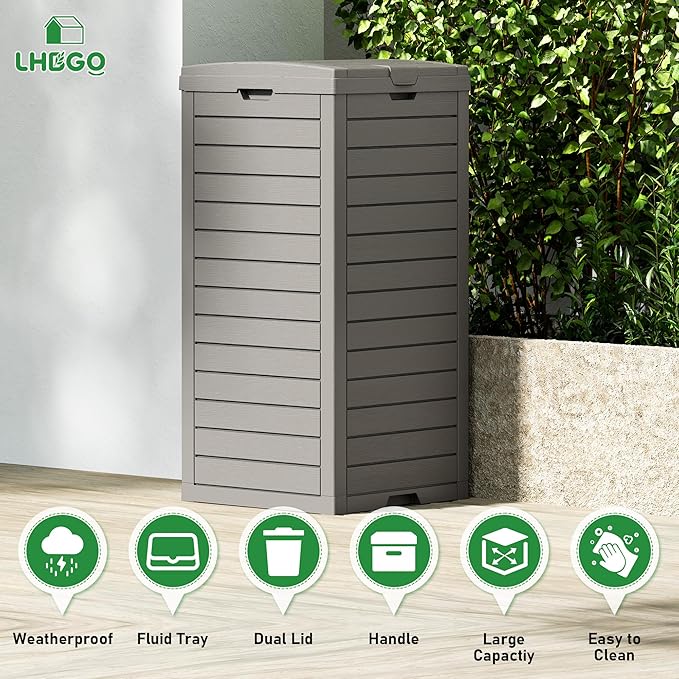 Outdoor Trash Can, 31 Gallon Garbage Can - Image 3