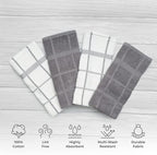 100% Cotton Terry Dish Cloth & Dish Towel, 6 Pack, Super Soft and Absorbent - Image 2