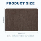 PATIKIL 8x11 Inch Linen Repair Patches, Dark Brown - Image 2