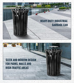 Trash can Lid for Alpine Commercial Outdoor Trash Can - Image 7