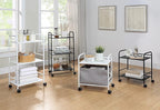 SunnyPoint 2-Tier Metal Rolling Utility Cart – Mobile Storage Shelf - Image 6