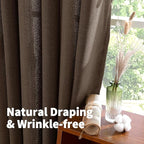 YoungsTex Dark Brown Linen Curtains - Image 4