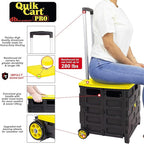 dbest products Quik Cart Pro Wheeled Rolling Crate Teacher Utility - Image 3