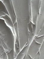 NANKAI Hand-Painted White Texture Abstract Art Painting Minimalist Art Home - Image 3