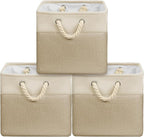 SIMPLE HOUSEWARE Fabric Storage Cubes, 3 Pack - Image 8