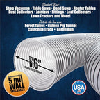 PVC Dust Collection Hose w/4 Thumbscrew Clamps, Puncture Resistant, Carbon - Image 6