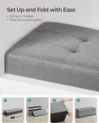 SONGMICS Storage Ottoman Bench, Foldable Foot Rest - Image 7