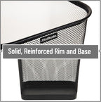 Mind Reader Mesh Trash Can, Waste Paper Basket, Metal Mesh - Image 5
