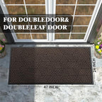 Yimobra Large Door Mat 47x24, All-Weather Waterproof Non-Slip Welcome Matt - Image 2
