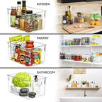 Sorbus 2 Pack Large Clear Plastic Storage Bins, Refrigerator, Under Sink - Image 6