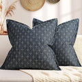 ZWJD Pillow Covers 22x22 Set of 2 Soft Polyester Textured Pillow Covers by ZWJD