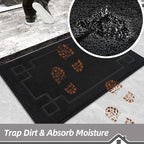 BEQHAUSE Door Mat 24" x 60", Non-Slip Door Mats Indoor Entryway Rugs Washable - Image 4