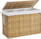 SONGMICS Laundry Hamper with Lid, 52.8 Gallon Synthetic Rattan Clothes Laundry by SONGMICSbySONGMICSHOME