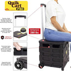 dbest products Quik Cart Pro Wheeled Rolling Crate Teacher Utility - Image 3