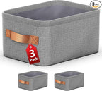 Large Storage Baskets for Shelves 3 Packs, Fabric Storage Bins for Shelves by Toolola