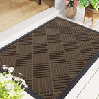 Smiry Front Door Mat Outside Entrance, Heavy Duty Outdoor Indoor Mat, Natural - Image 8