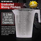 TCP Global 5 Liter Gallon Plastic Graduated Measuring and Mixing Pitcher - Image 2