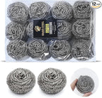 12Pcs Simba Stainless Steel Wool Scrubber Pads by Unknown