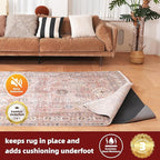 BAGAIL Felt and Natural Rubber Backing Rug Pads 1/4” Thick, Round 4 Ft Non Slip - Image 2