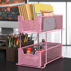 SIMPLE HOUSEWARE 2 Tier Sliding Cabinet Basket Organizer Drawer - Image 2