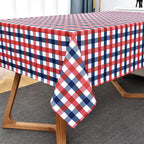 Patriotic Party Plaid Tablecloth Fabric - Image 8