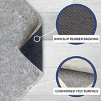 RUGPADUSA - Dual Surface - 5'x8' - 1/2" Thick - Felt + Rubber - Non-Slip - Image 3