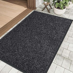Front Door Mat Indoor Outdoor Entrance, TPR Backing Non-Slip Doormats, Low - Image 2