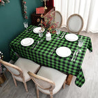 Waterproof Gingham Festive Tablecloth Fabric by Essifunia