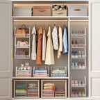 X-cosrack 4 Tier Closet Hanging Organizer, Foldable Closet Shelving - Image 4