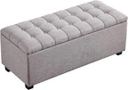 Ottoman with Storage 38 inches, Furniture End of Bed Storage Benches, Long - Image 9