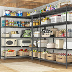 52.36" W Storage Shelves Metal Shelving Unit Load 1400LBS 5 Tier Wire Shelf - Image 2