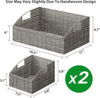 Ollieroo Rattan Storage Baskets, Handwoven Wicker Storage Bins - Image 7
