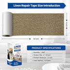 KING MOUNTAIN Linen Repair Patches, Self-Adhesive Fabric Patches, 4 X 63 inch - Image 4