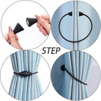 2 PCS Magnetic Curtain Tiebacks, European Style Convenient Drape Tie Backs - Image 2