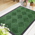 Smiry Front Door Mat Outside Entrance, Heavy Duty Outdoor Indoor Natural Rubber - Image 8